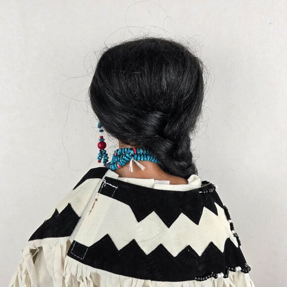 Porcelain Native American Doll Numbered Traditions Doll Collection 25 in Vintage - Picture 9 of 16